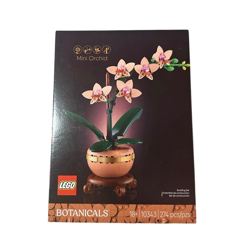 LEGO Botanicals Mini Orchid Adult Floral Home Decor Building Set 10343 274pc